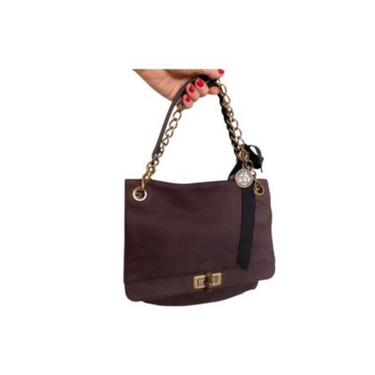 Bolsa Lanvin de couro marrom café